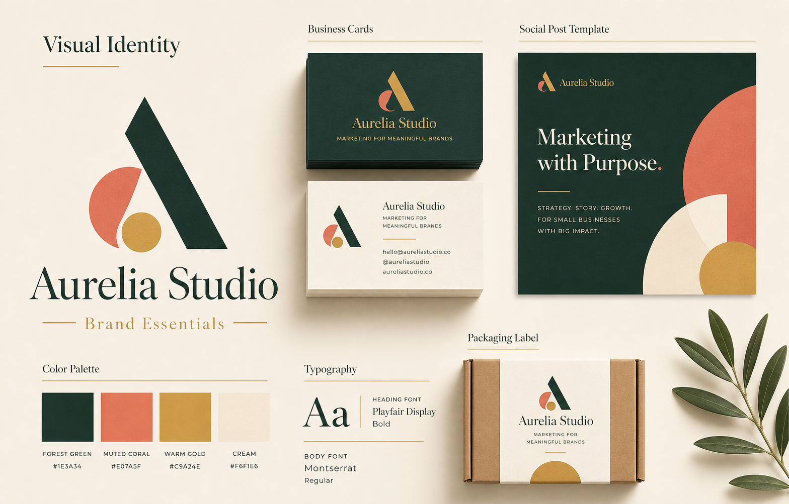 Illustrative visual identity board for a burger restaurant